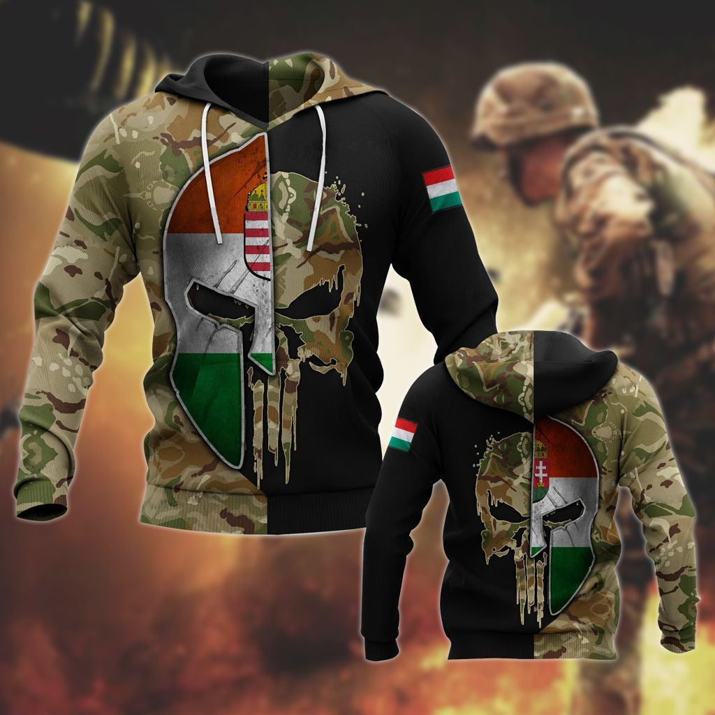 Hungary Army Helmet Unisex Adult Hoodies