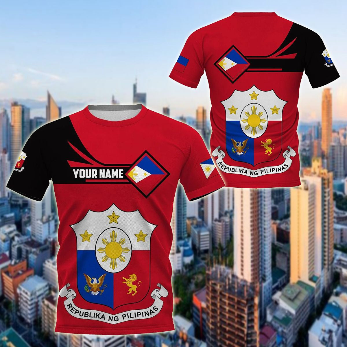 Customize Philippines Coat Of Arms 3D Unisex Adult Shirts