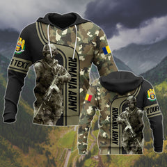 Customize Romania Army Soldier Camo Unisex Adult Hoodies