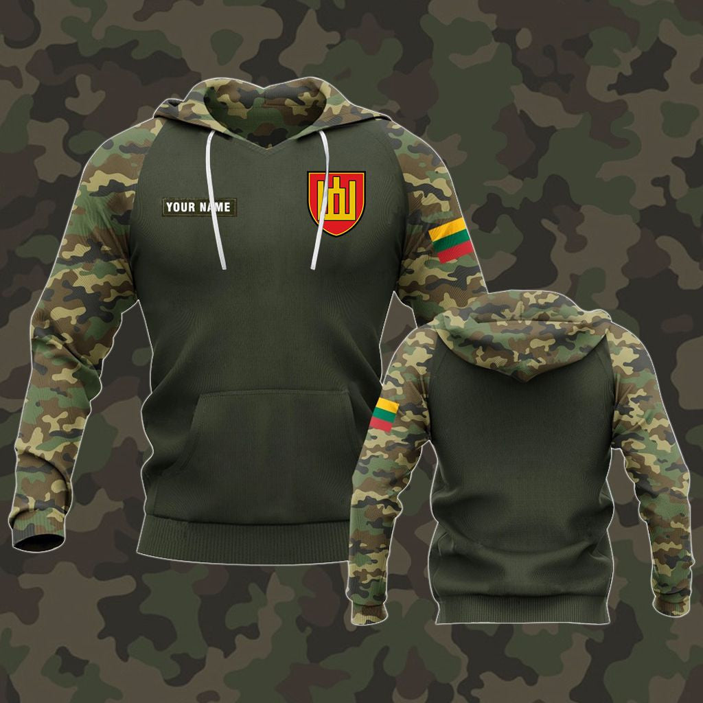 Customized Lithuania Camo Unisex Adult Hoodie