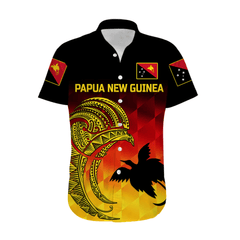 (Custom Personalised) Papua New Guinea Barramundis Cricket Hawaiian Shirt Birds Of Paradise Paradisaea Raggiana Original - Gradient Flag Vibes LT8