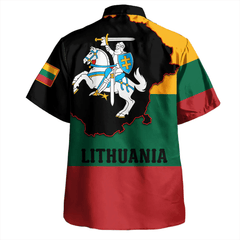 Lithuania Hawaiian Shirt Vytis Map Flag Style