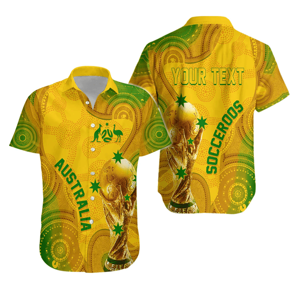 Australia Soccer WC 2022 Hawaiian Shirt Aboriginal Socceroos LT7