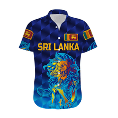 (Custom Personalised) Sri Lanka Cricket Hawaiian Shirt The Lions Pride Version - Blue LT8