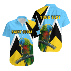 (Custom Personalised) Saint Lucia Hawaiian Shirt Saint Lucian Parrot Simple Style LT14