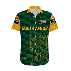 (Custom Personalised) South Africa Proteas Cricket Hawaiian Shirt Simple - Green LT8