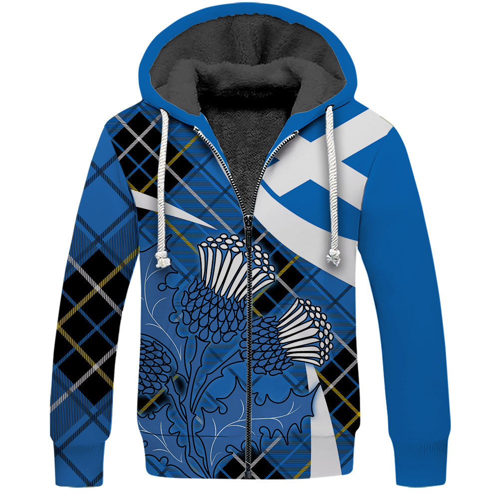 Scottish Thistle Tartan Hawaiian Shirt Scottish Alba Flag Style Hoodifize