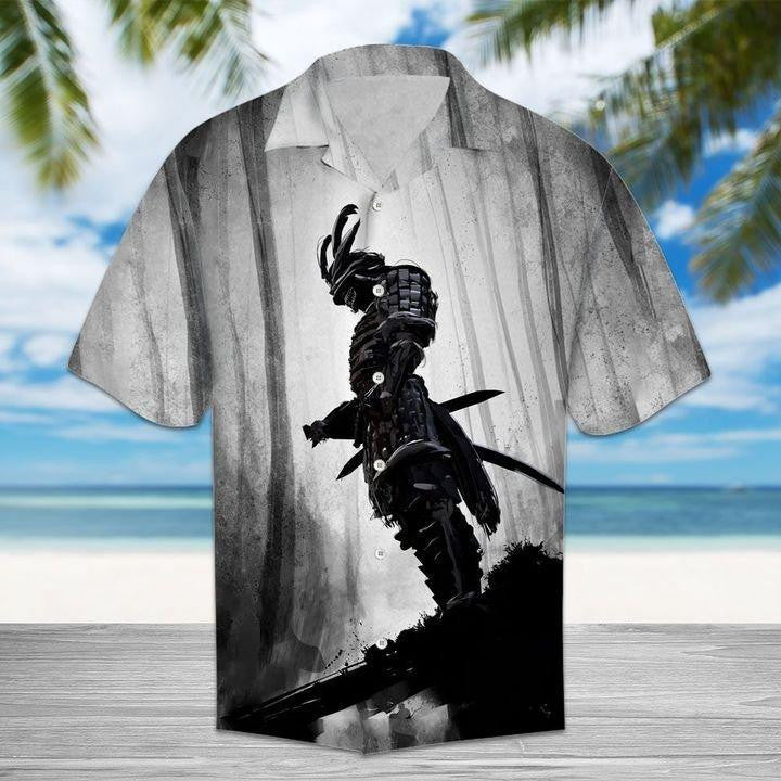 Samurai Stands In The Forest Hawaiian Shirt