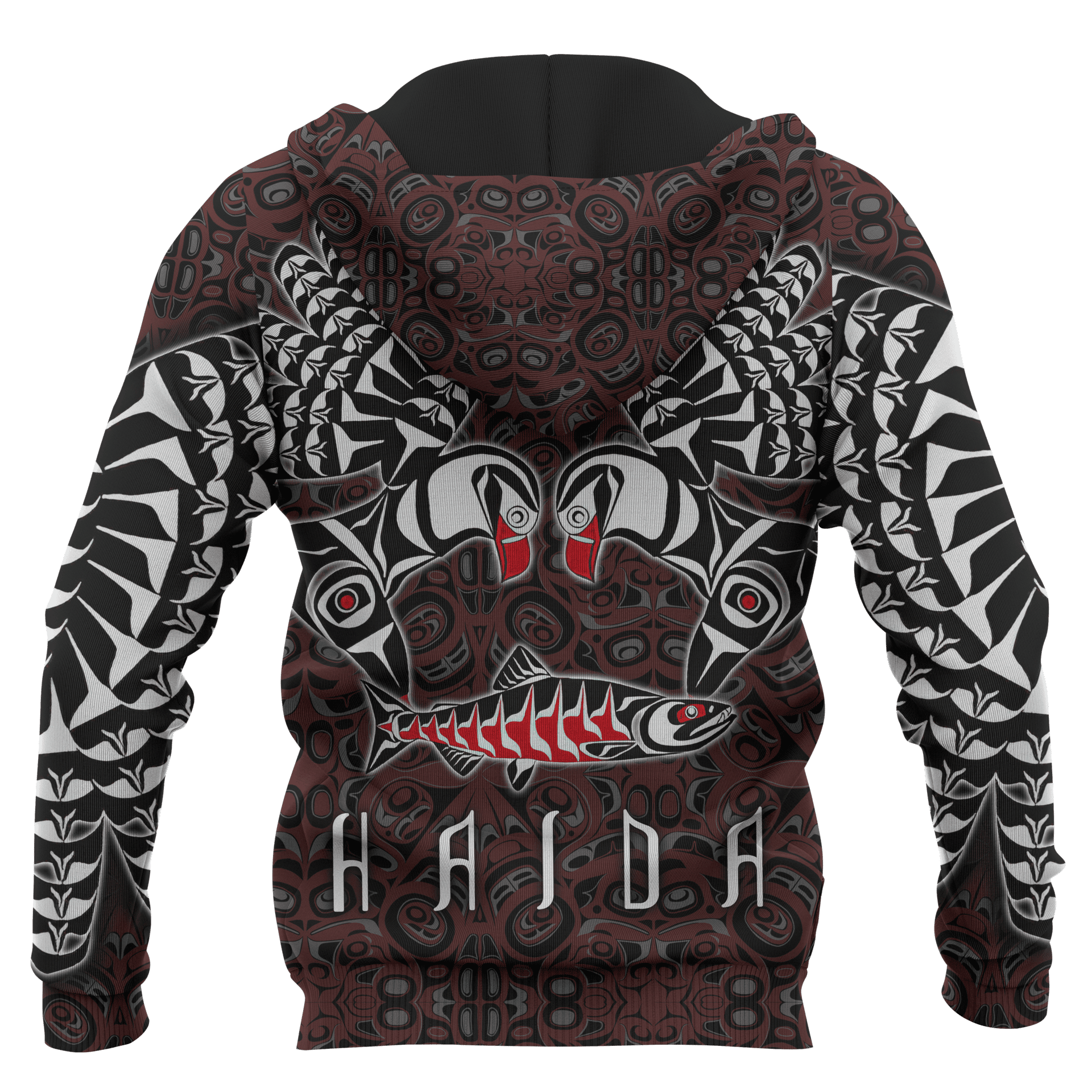 Eagle And Salmon Native American Pacific Northwest Style Customized All Over Printed Hoodie