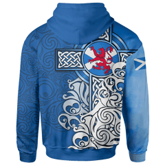 Scotland Celtic Hoodie - Scottish Flag and Lion