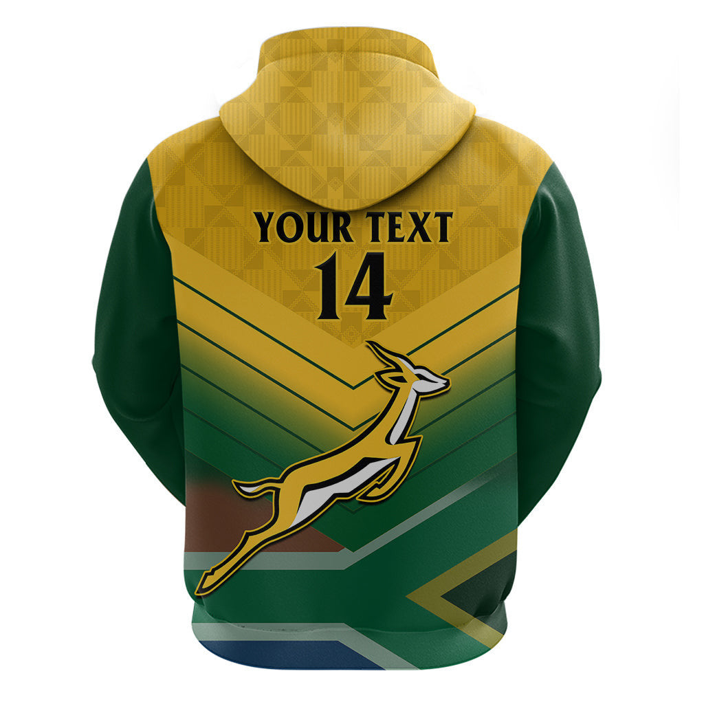 Personalised South Africa Rugby Hoodie Springboks 2023 Go Champions African Pattern LT14