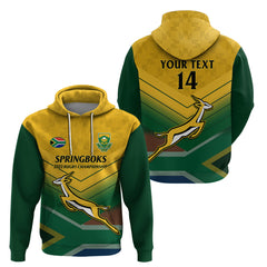 Personalised South Africa Rugby Hoodie Springboks 2023 Go Champions African Pattern LT14