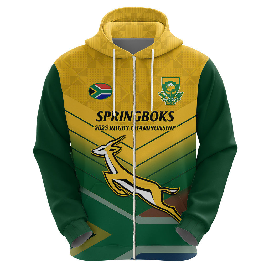 Personalised South Africa Rugby Hoodie Springboks 2023 Go Champions African Pattern LT14