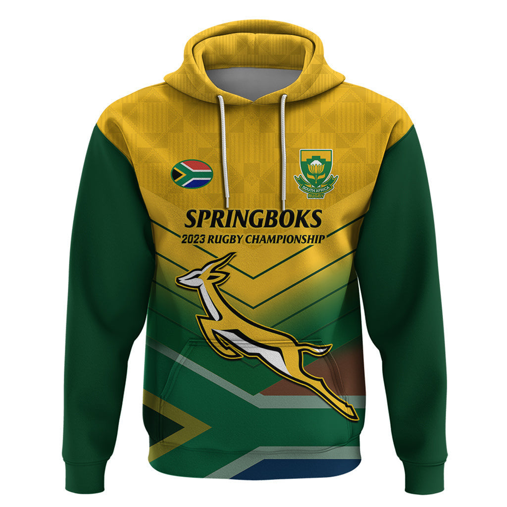 Personalised South Africa Rugby Hoodie Springboks 2023 Go Champions African Pattern LT14