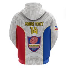 Personalised Philippines Rugby Hoodie Pacific Pilipinas Go Tamaraws LT14