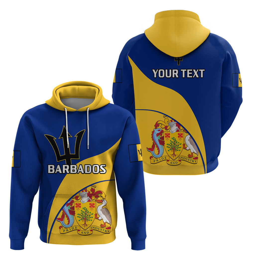 Custom Barbados Hoodie Barbadian Coat Of Arms LT14