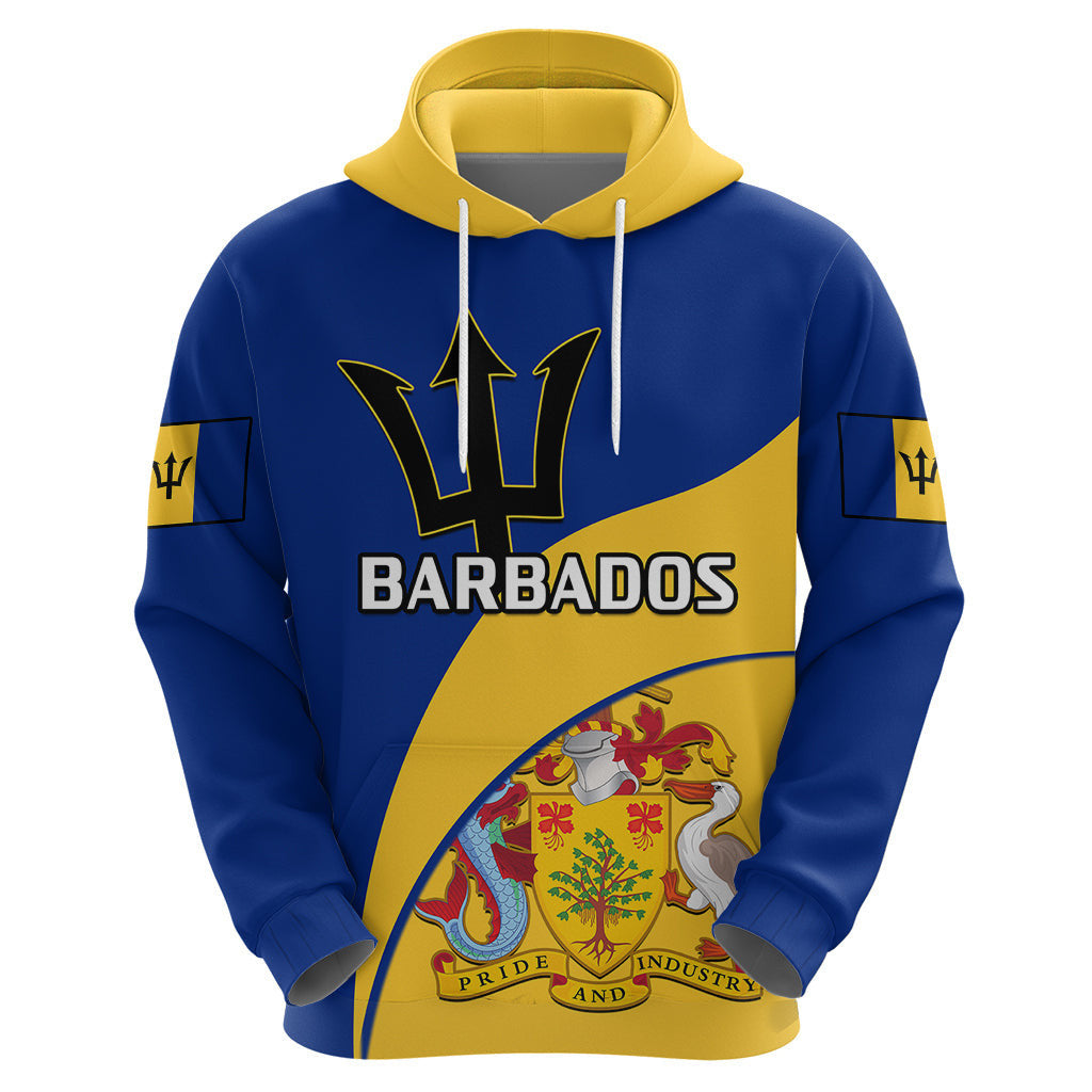 Custom Barbados Hoodie Barbadian Coat Of Arms LT14