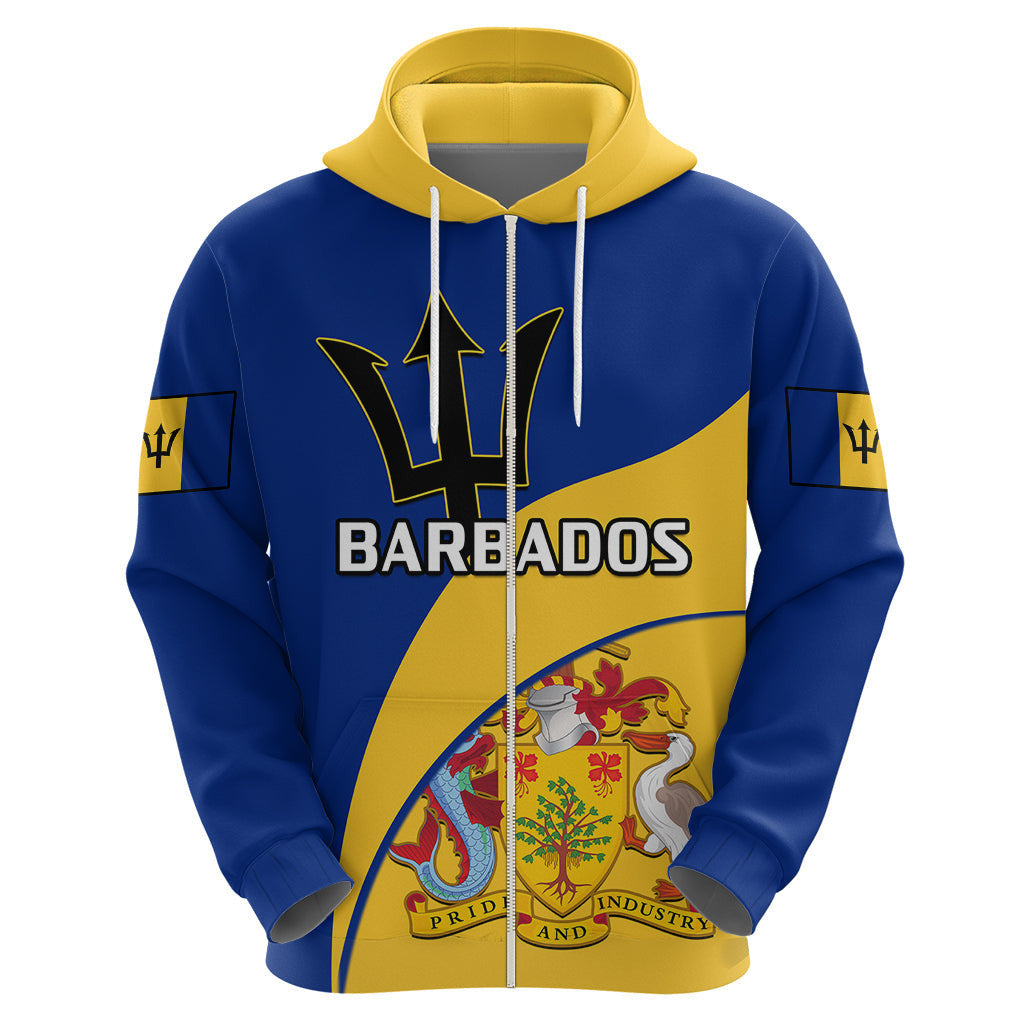 Custom Barbados Hoodie Barbadian Coat Of Arms LT14