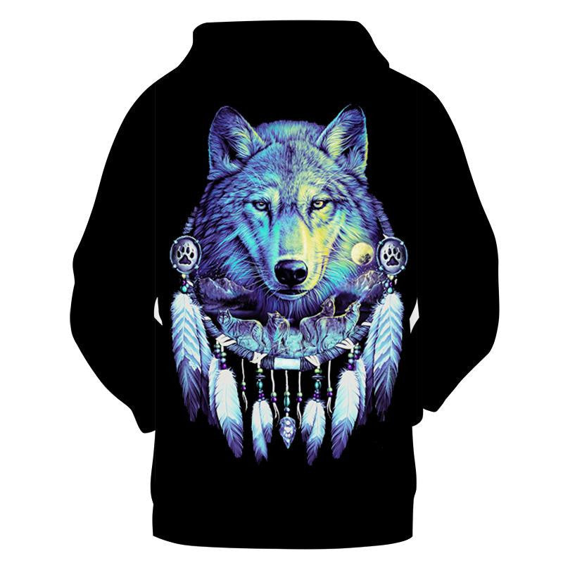 Wolf Dreamcatcher Native American All Over Hoodie LT10