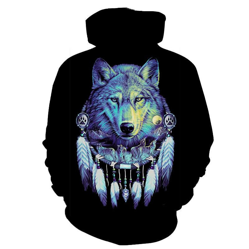 Wolf Dreamcatcher Native American All Over Hoodie LT10