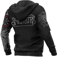 Viking Zip Hoodie Fenrir RLT12