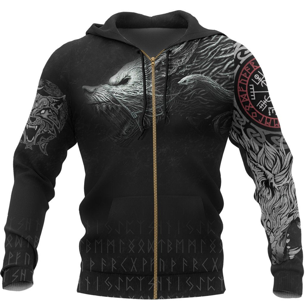 Viking Zip Hoodie Fenrir RLT12