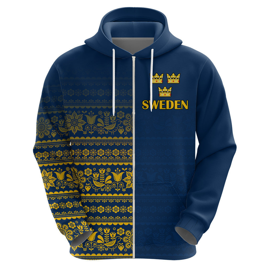 Custom Sweden Tre Kronor Hoodie Sverige With Half Scandinavian Design LT9