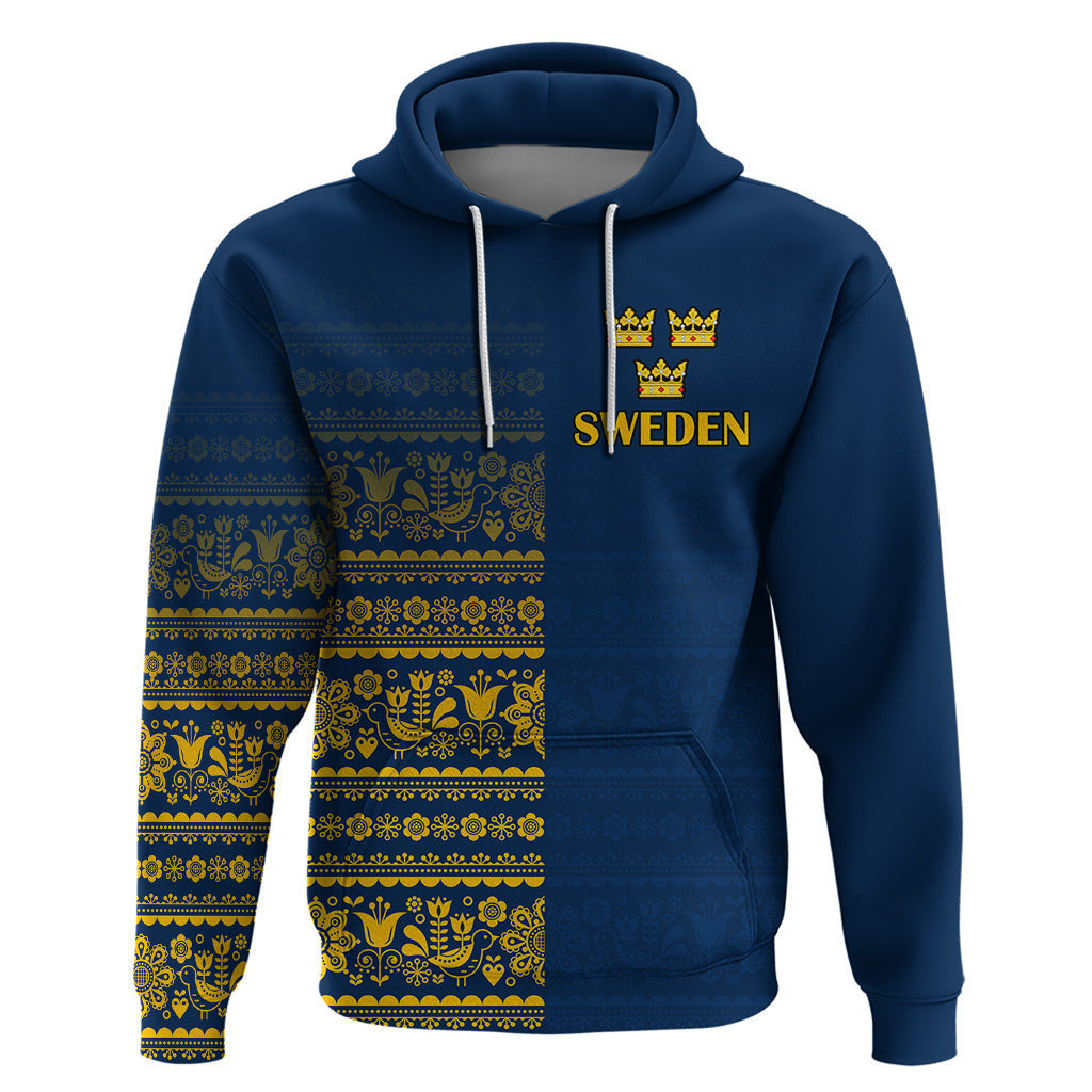 Custom Sweden Tre Kronor Hoodie Sverige With Half Scandinavian Design LT9