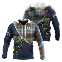 Anderson Ancient Hoodie, Family Crest Hoodie For Men And Women Scotland Flag Half Style - Custom Your Text K23