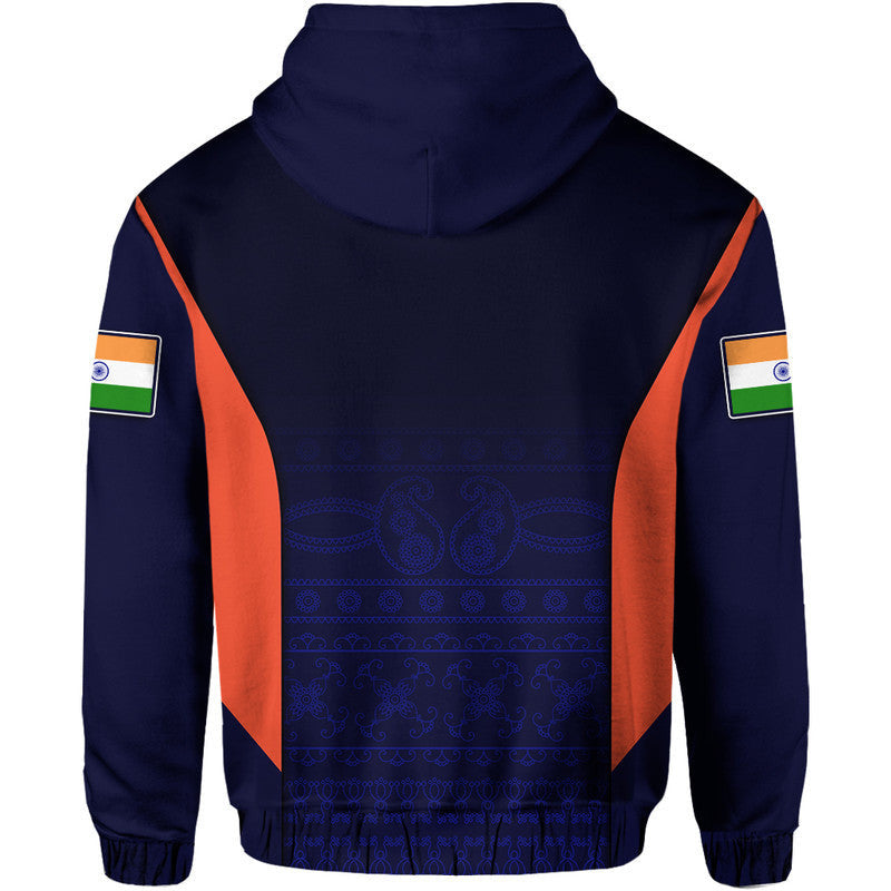 India National Cricket Team Hoodie Men In Blue Sports Style LT9