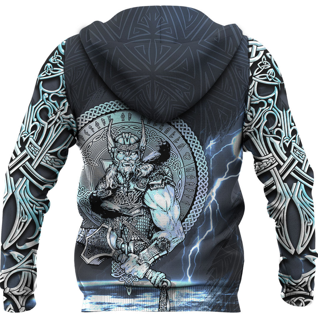 Viking Hoodie Viking Thor Norse God of Thunder Hoodie RLT12