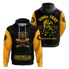 Custom Buffalo Soldiers Hoodie African American Legend Of The Black Soldiers LT2