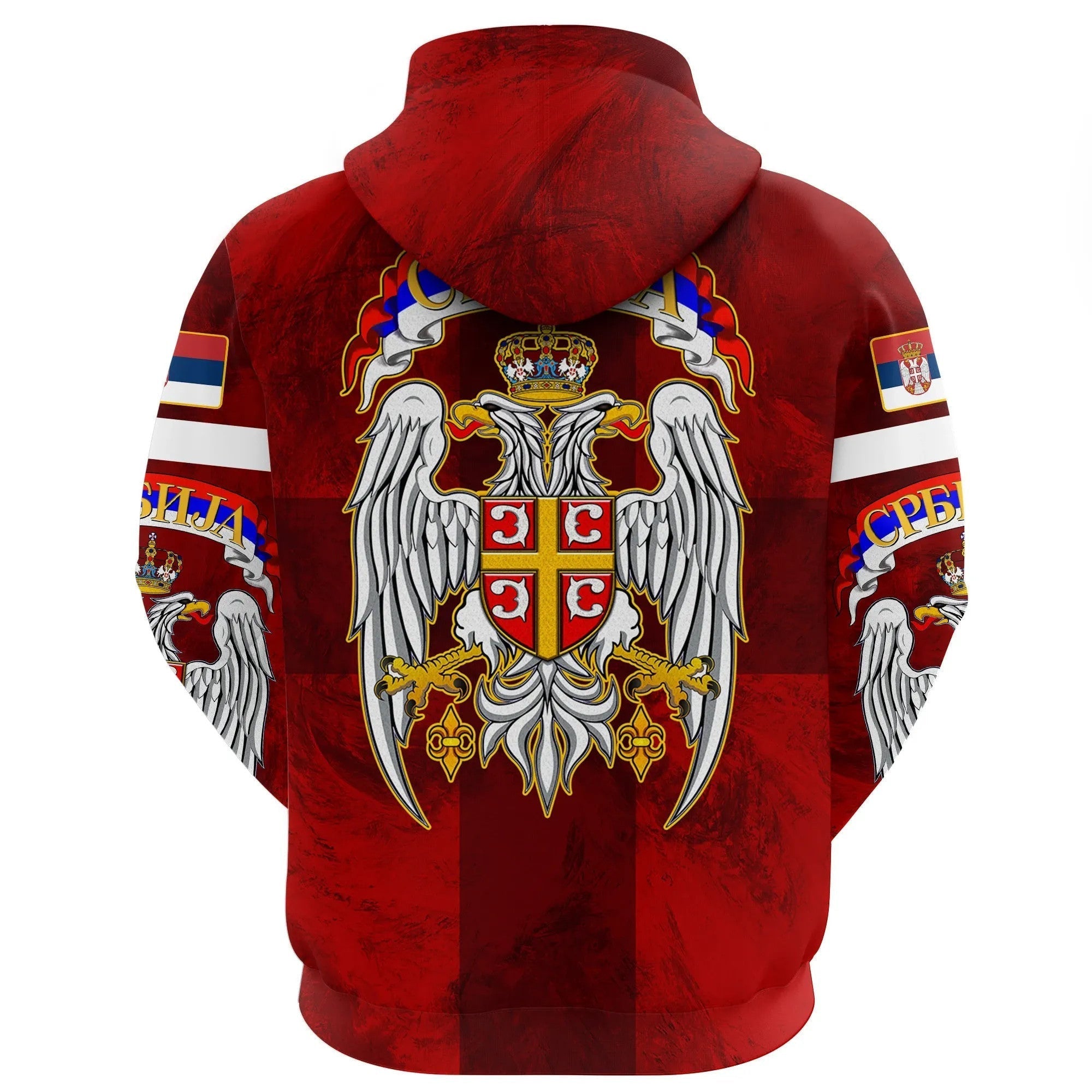 Serbia 3D Hoodie Best Serbian Eagle Tattoo