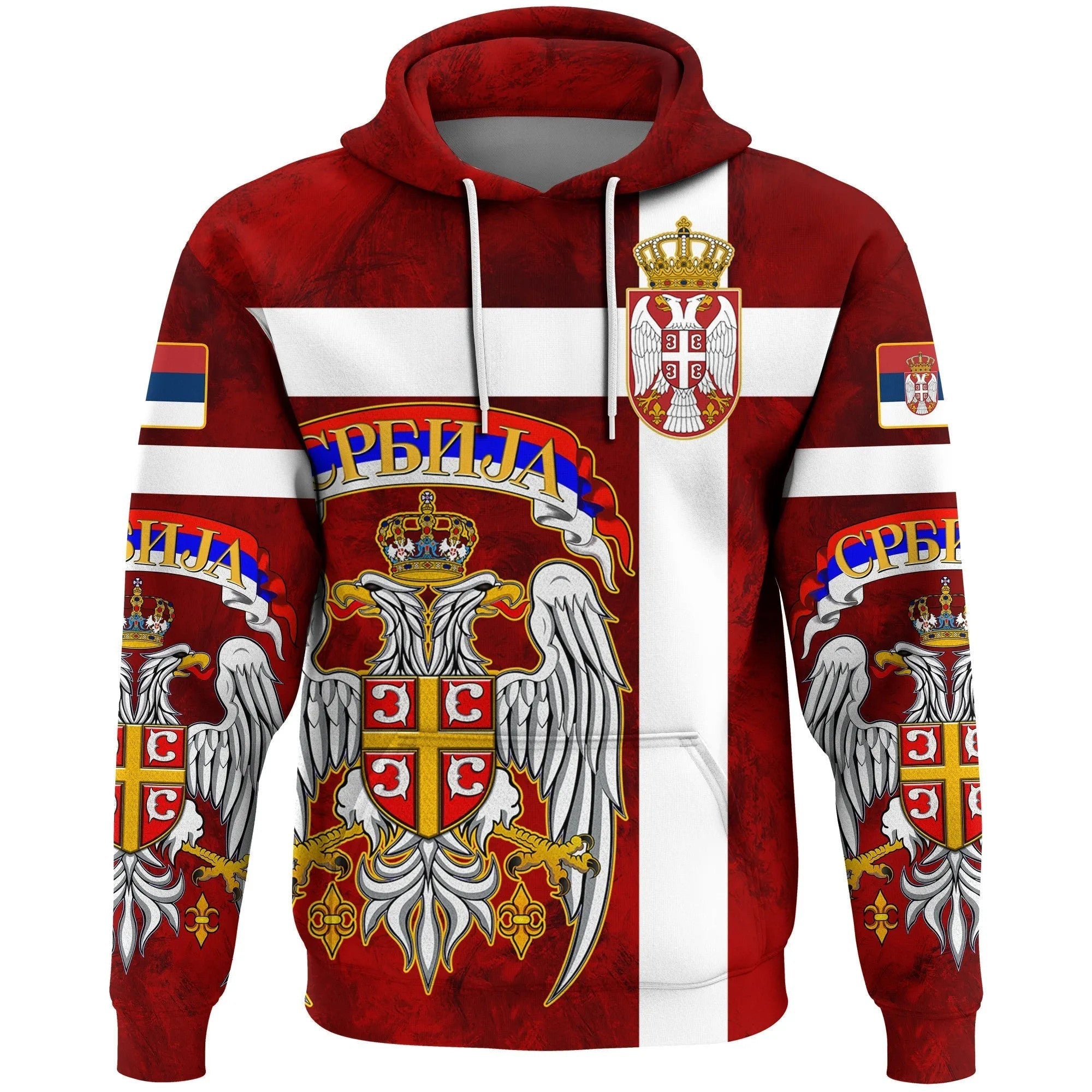 Serbia 3D  Hoodie Best Serbian Eagle Tattoo