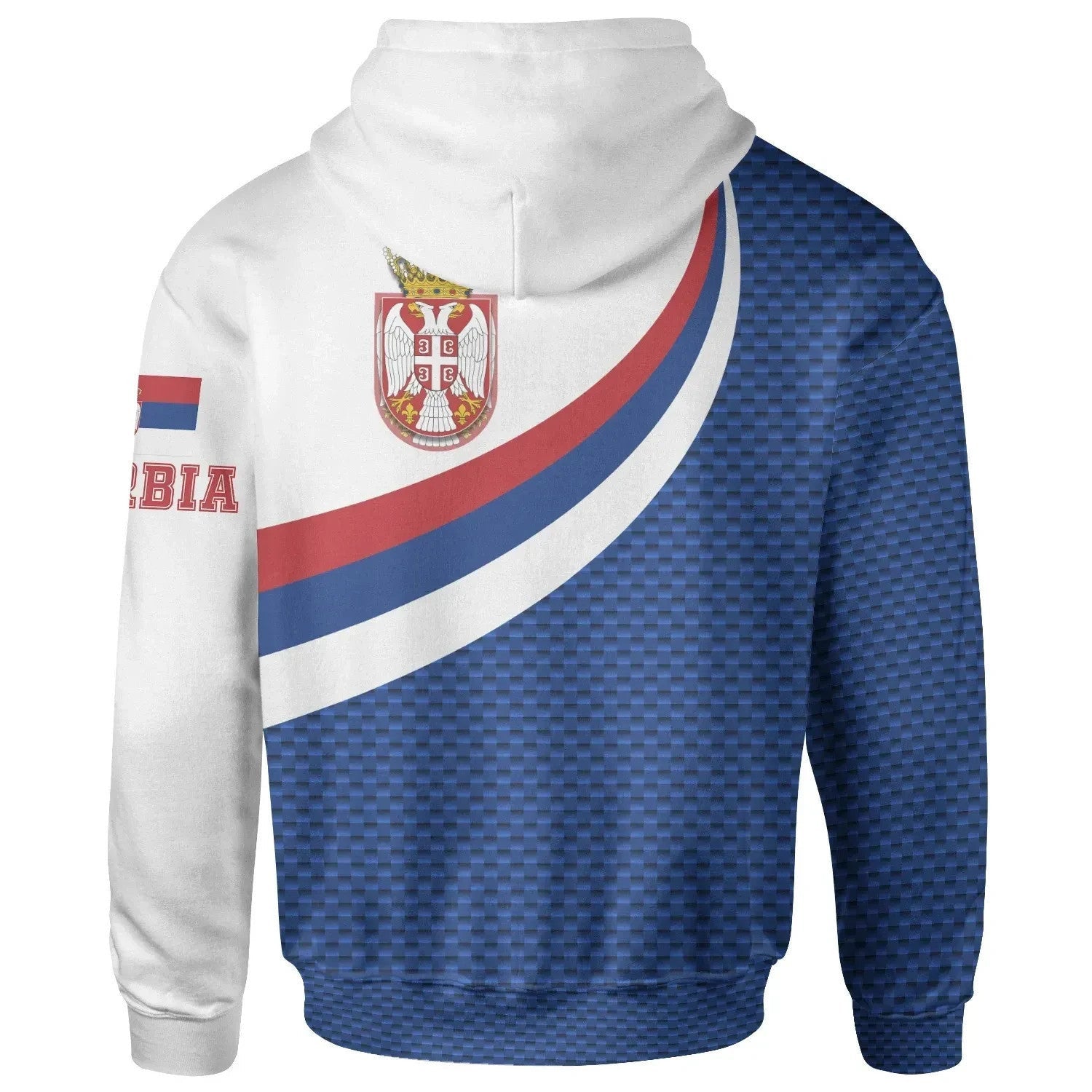 Serbia 3D Hoodie Serbia Flag Blue