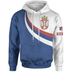 Serbia 3D  Hoodie Serbia Flag Blue