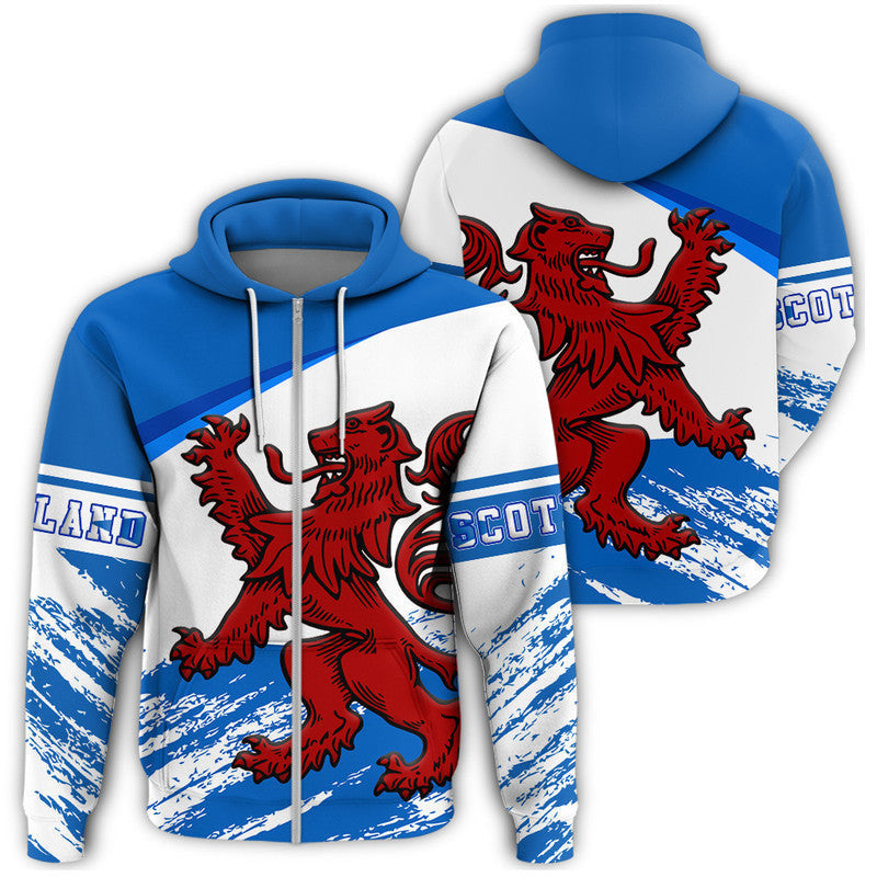 Scotland Lion Style Zip 3D  Hoodie