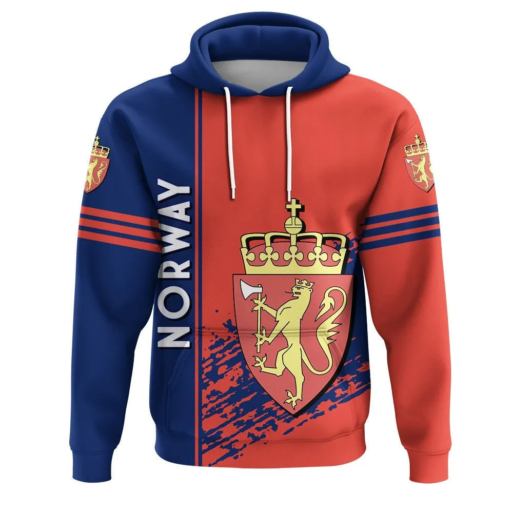 Norway 3D Hoodie Coat Of Arms Quarter Style