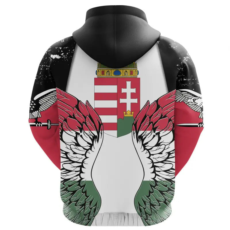 Hungary Turul Wings Zip 3D Hoodie