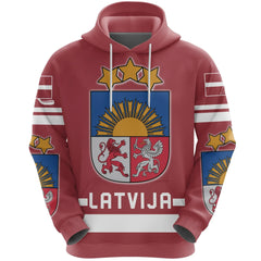 Latvia Hockey 3D  Hoodie