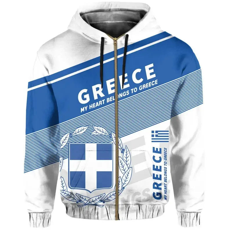 Greece Flag Motto 3D Hoodie Limited Style