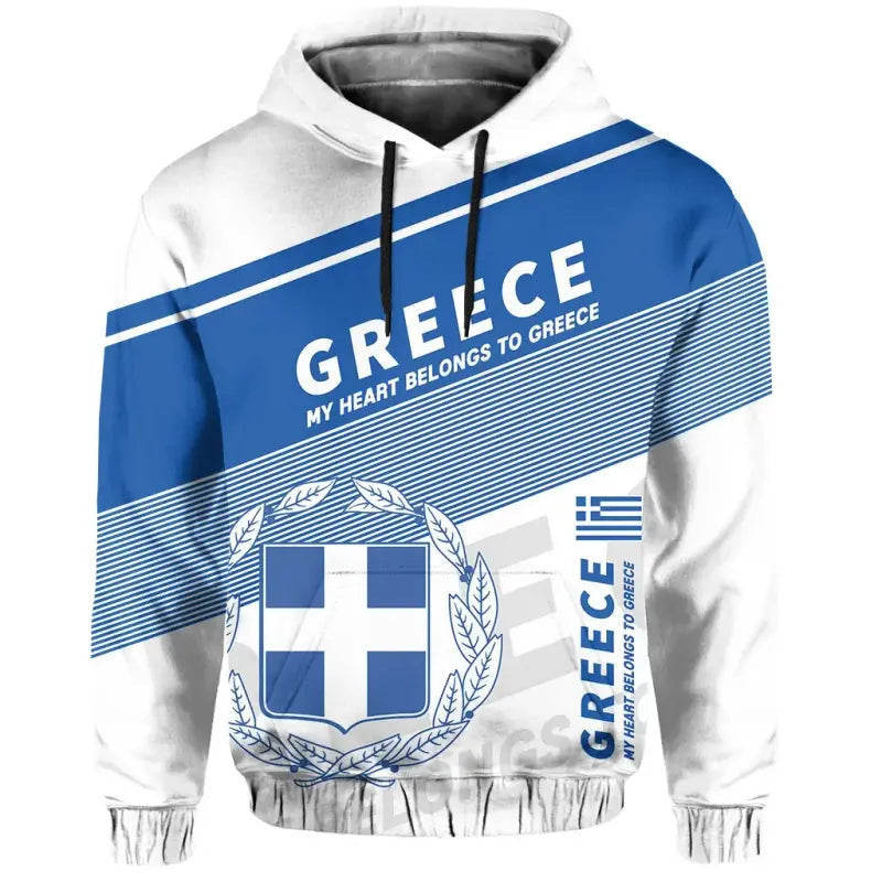 Greece Flag Motto 3D  Hoodie Limited Style