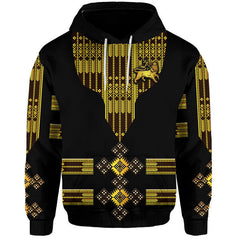 Ethiopia 3D  Hoodie Ethiopian Lion Of Judah Tibeb Vibes Black