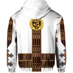 Eritrea 3D Hoodie Fancy Simple Tibeb Style White