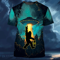 Bigfoot Alien Camping Night All Over Print