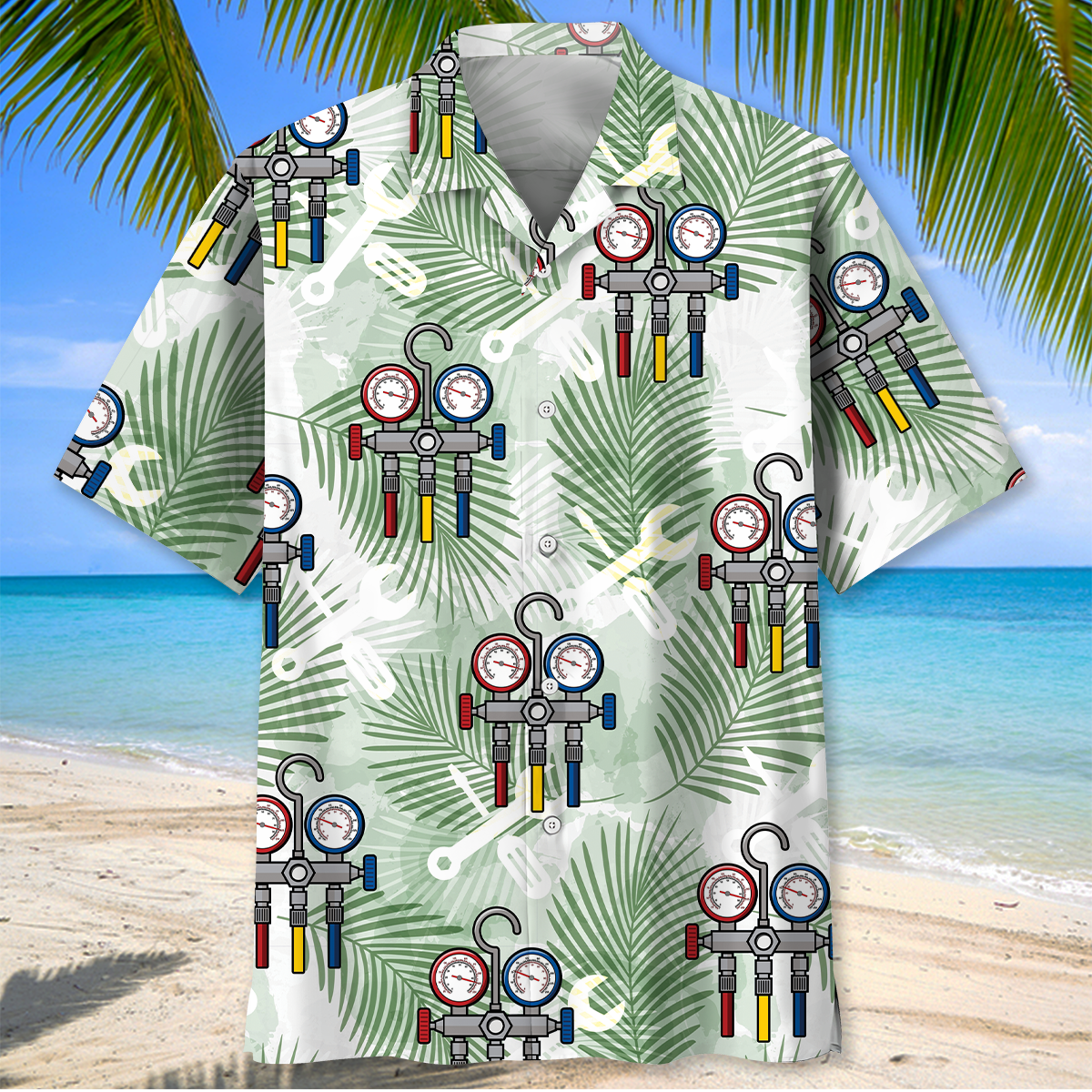 Awesome HVAC Techician Tropical Hawaiian Shirt