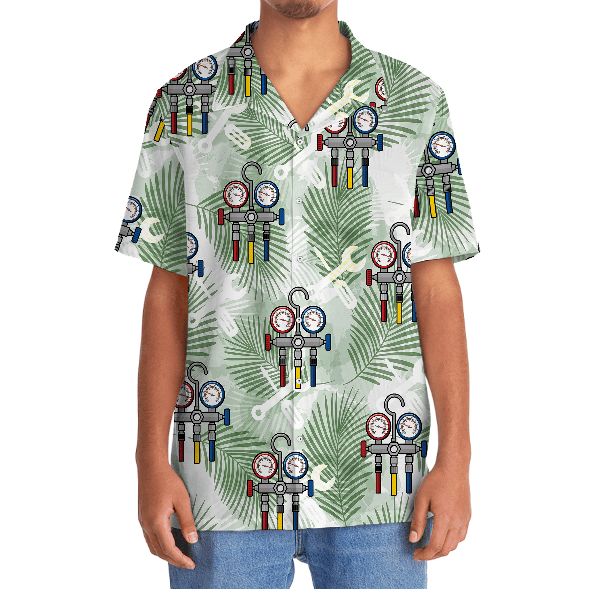 Awesome HVAC Techician Tropical Hawaiian Shirt