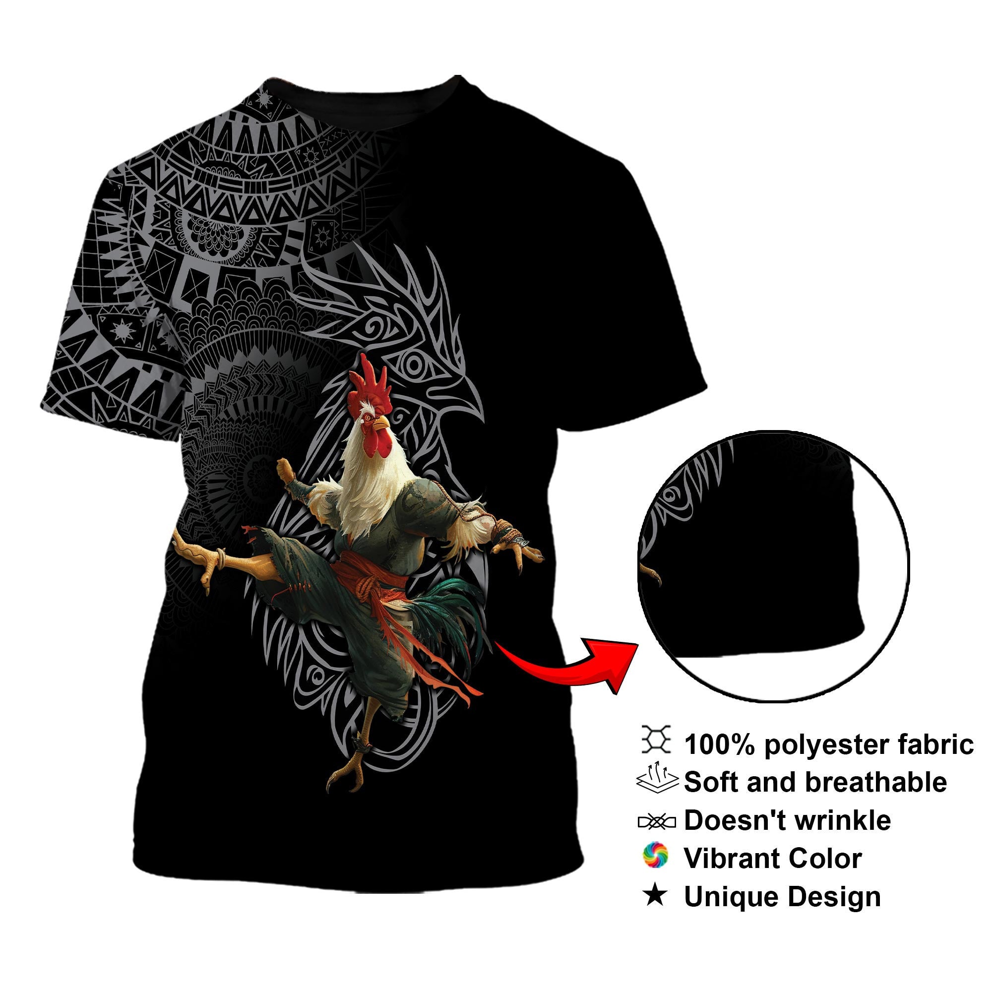 VIking Rooster All Over Print Shirt