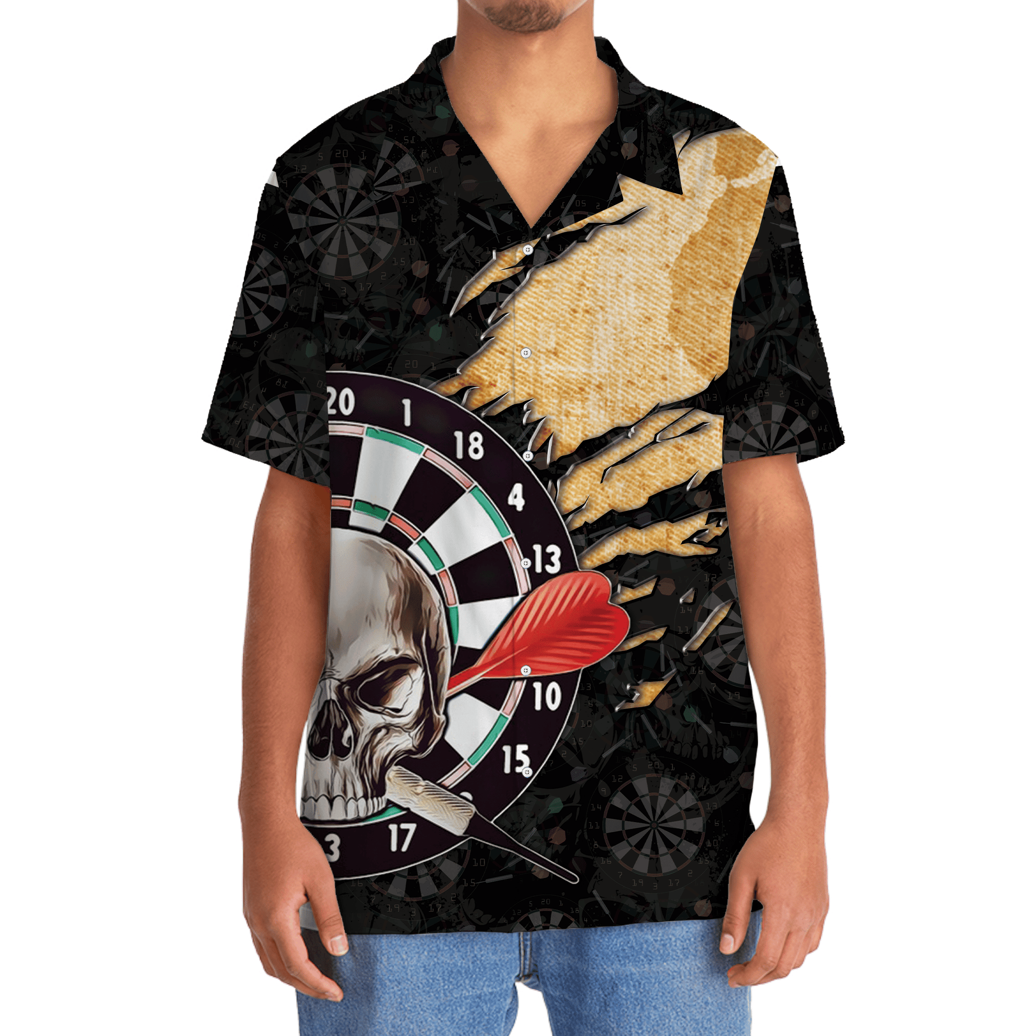 Dart Skull Hawaiian Shirt