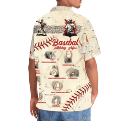 Baseball Pitching Grips Hawaiian Shirt